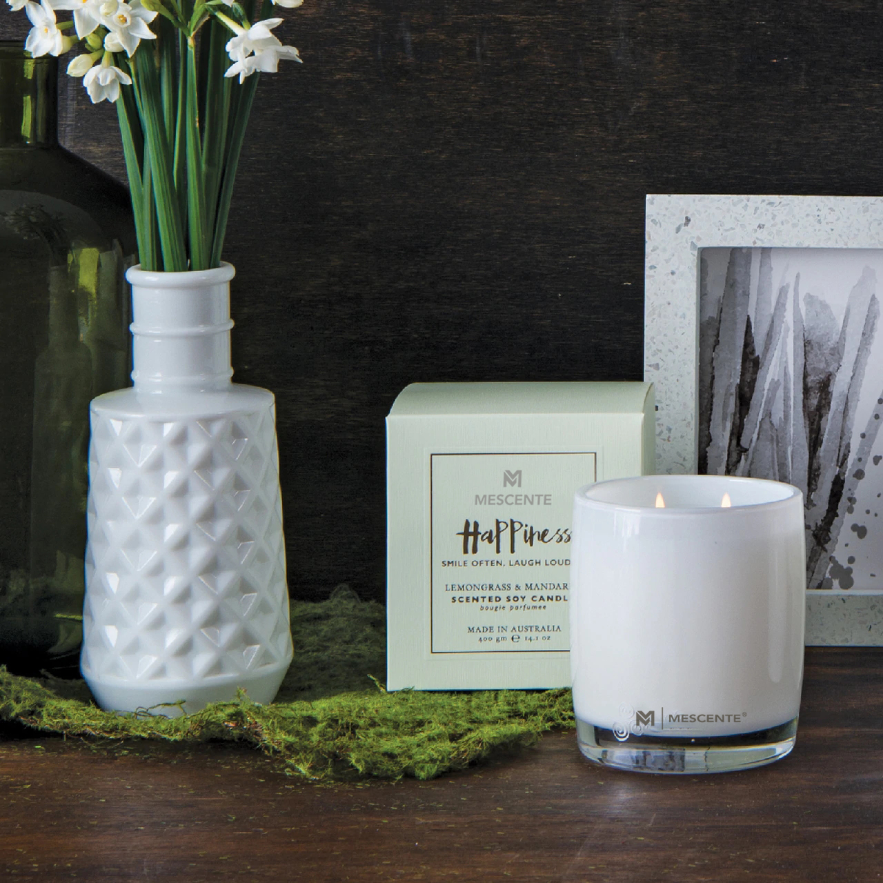 M&Scent Botol Kaca Besar Set Hadiah Aroma Reed Diffuser Esensial Rumah Dengan Tongkat Rotan