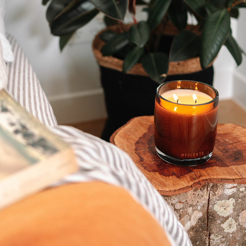 Lilin Beraroma Vanilla Starry Label Pribadi Mewah Dengan Film Kayu