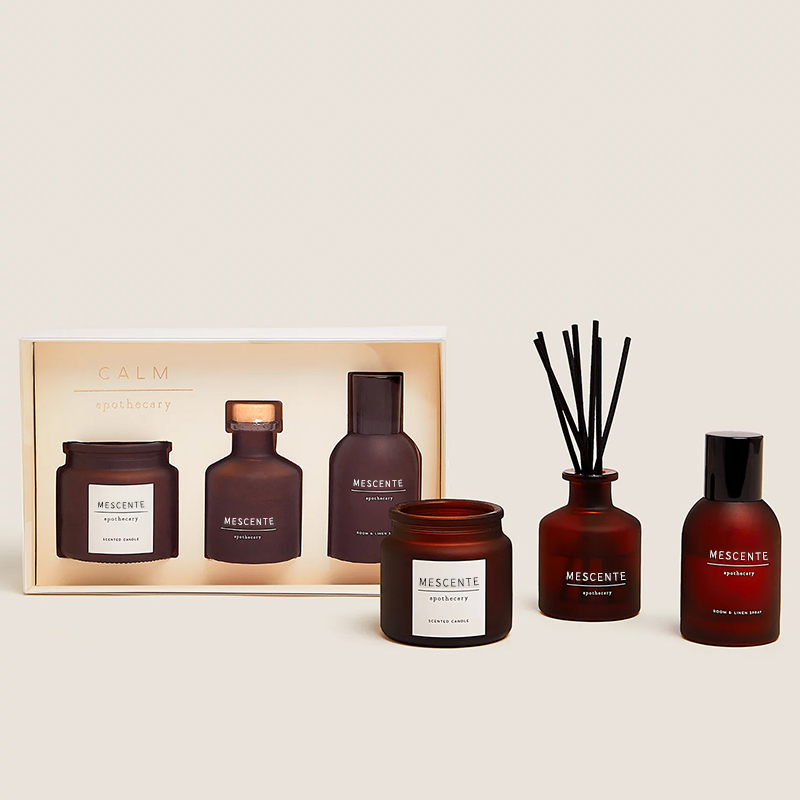 label pribadi mewah tempat lilin kaca bening beraroma wangi dengan penutup