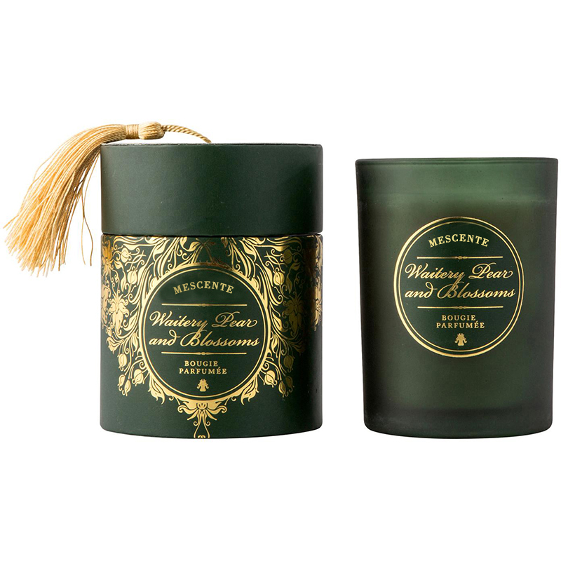 M&Scent Lilin Beraroma Logo Pribadi Putih Natal Mewah