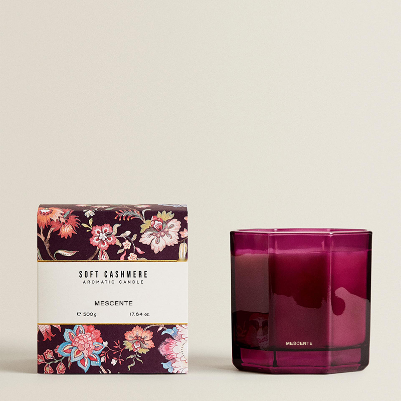 M&Scent Lilin Beraroma Natal Mewah Lilin Aroma Terapi Kedelai dalam Kotak Hadiah Toples Kaca Hitam