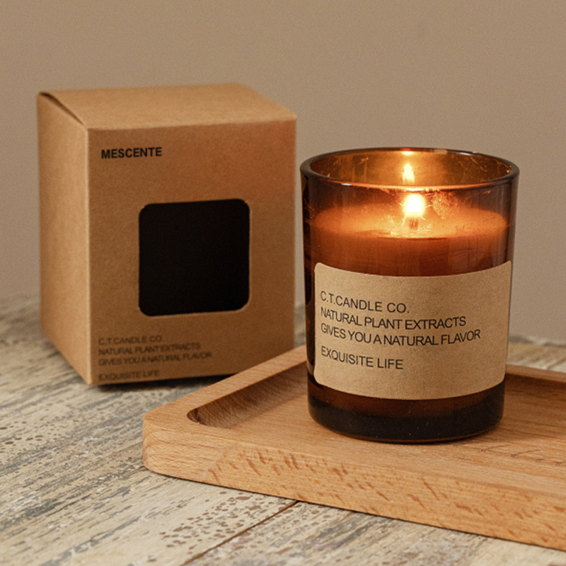 Penyebar buluh rumah dekorasi mewah M&Scent dan set lilin beraroma dengan kemasan kotak