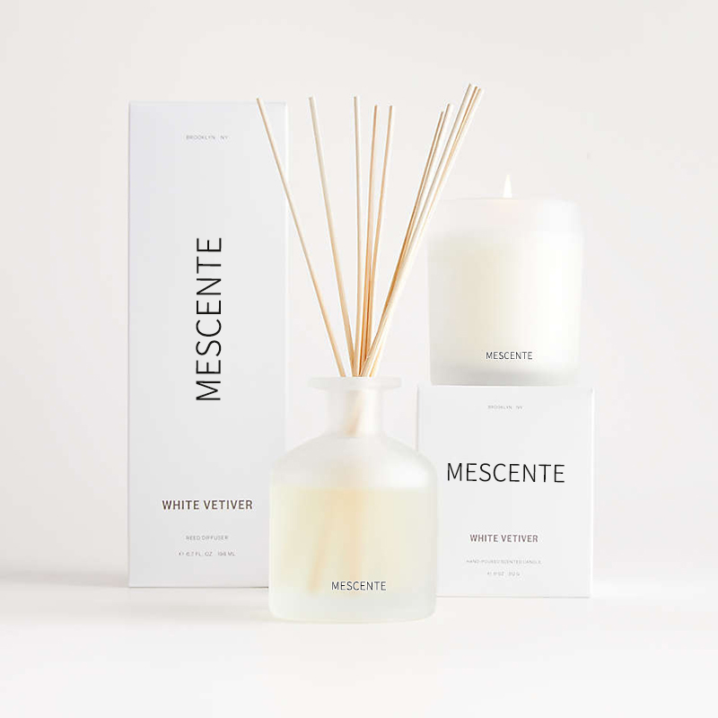 M&Scent grosir private label lilin mewah beraroma lilin kedelai dengan kotak