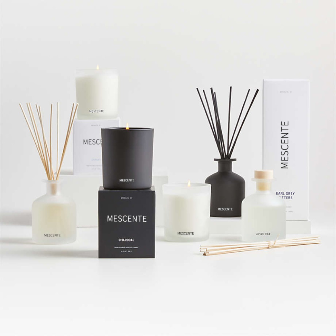M&Scent label pribadi mewah set hadiah diffuser buluh aroma warna ungu dengan kotak