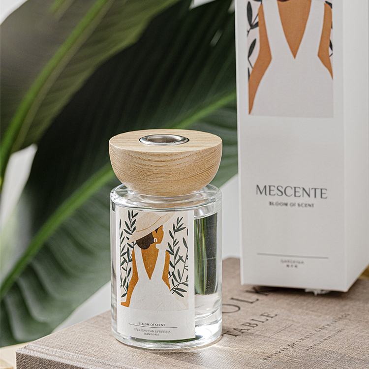 M&Scent grosir label pribadi botol kaca set reed diffuser dengan sumbat