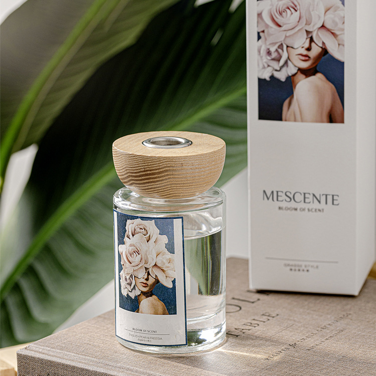 M&Scent grosir label pribadi botol kaca set reed diffuser dengan sumbat