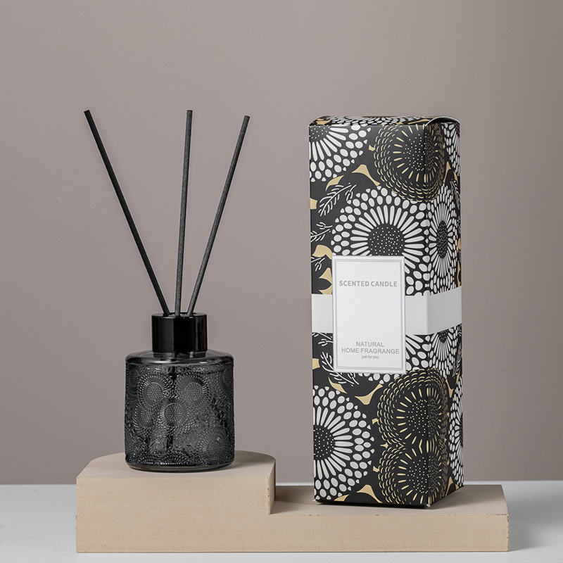 Botol reed diffuser label pribadi M&Scent dengan kotak hadiah, kemewahan reed diffuser