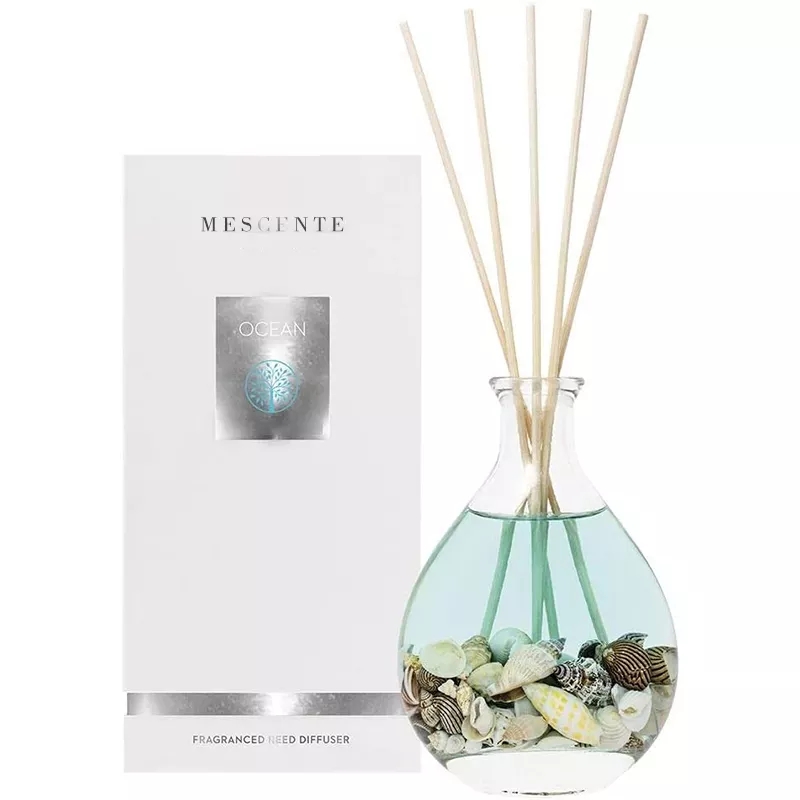 M&Scent grosir mewah private label botol kaca rotan tongkat reed diffuser set dengan stopper