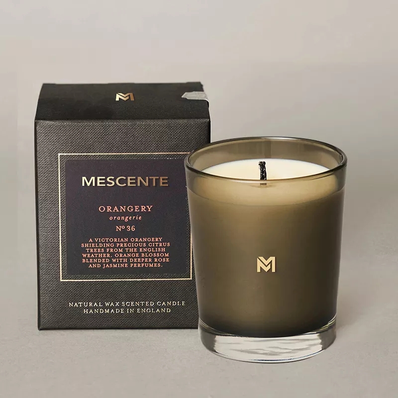 M&Scent Grosir Baju Mewah Custom Label Pribadi Toples Kristal Natal Lilin Kedelai Beraroma Kerzen Dengan Tutup