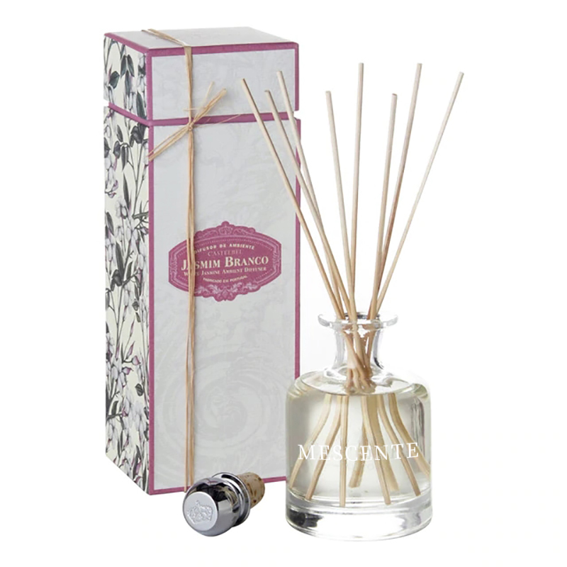 Musim Semi Mewah 400ml Botol Merah Muda Ramah Lingkungan Semen Kulit Abu-abu Magnolia Aroma Bunga Tongkat Reed Diffuser