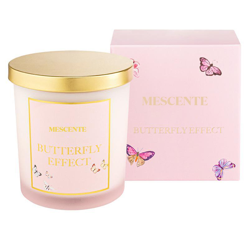 M&Scent Grosir Baju Mewah Custom Label Pribadi Toples Kristal Natal Lilin Kedelai Beraroma Kerzen Dengan Tutup