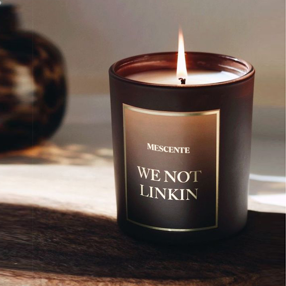 M&Scent Grosir Baju Mewah Custom Label Pribadi Toples Kristal Natal Lilin Kedelai Beraroma Kerzen Dengan Tutup