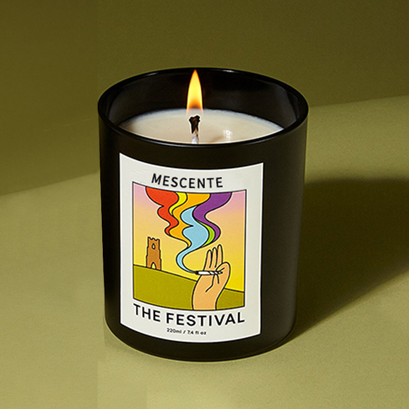 M&Scent Grosir Mewah Kustom Label Pribadi Lilin Lilin Kedelai Aroma Kristal Natal Buatan Tangan