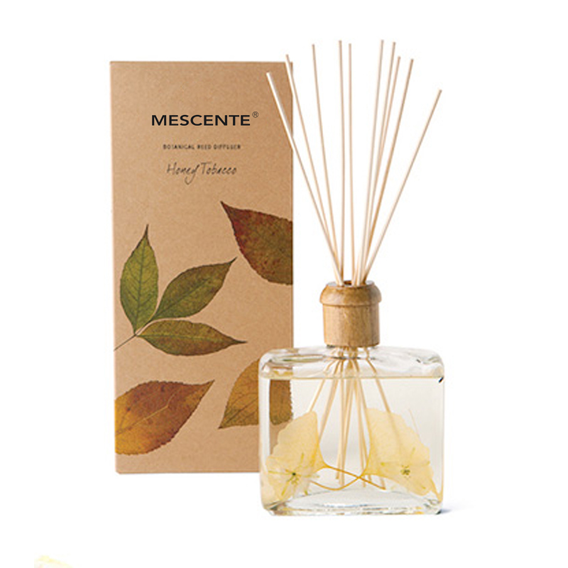 Grosir Kualitas Tinggi Mewah Label Kustom Pribadi Bunga Sola Kayu Aroma Reed Diffuser Dengan Kotak