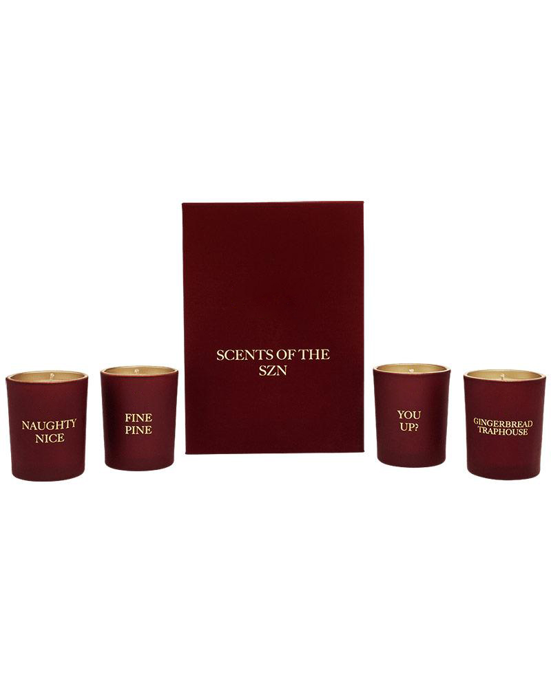 M&Scent set hadiah lilin beraroma aroma dekorasi rumah label pribadi mewah isi 4