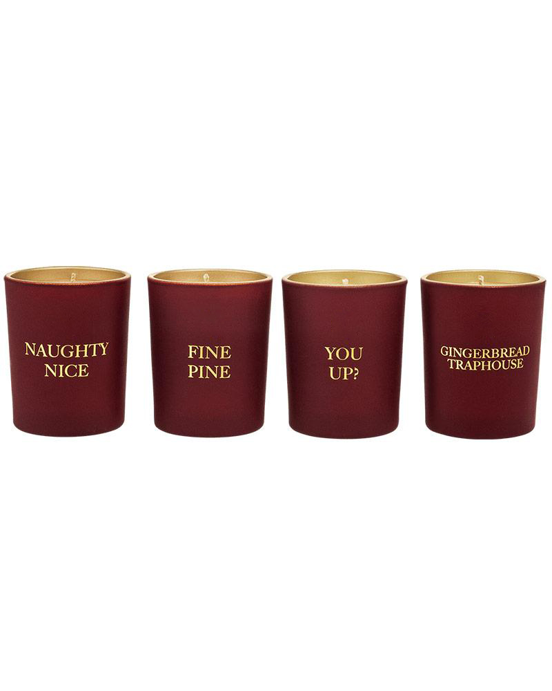 M&Scent set hadiah lilin beraroma aroma dekorasi rumah label pribadi mewah isi 4