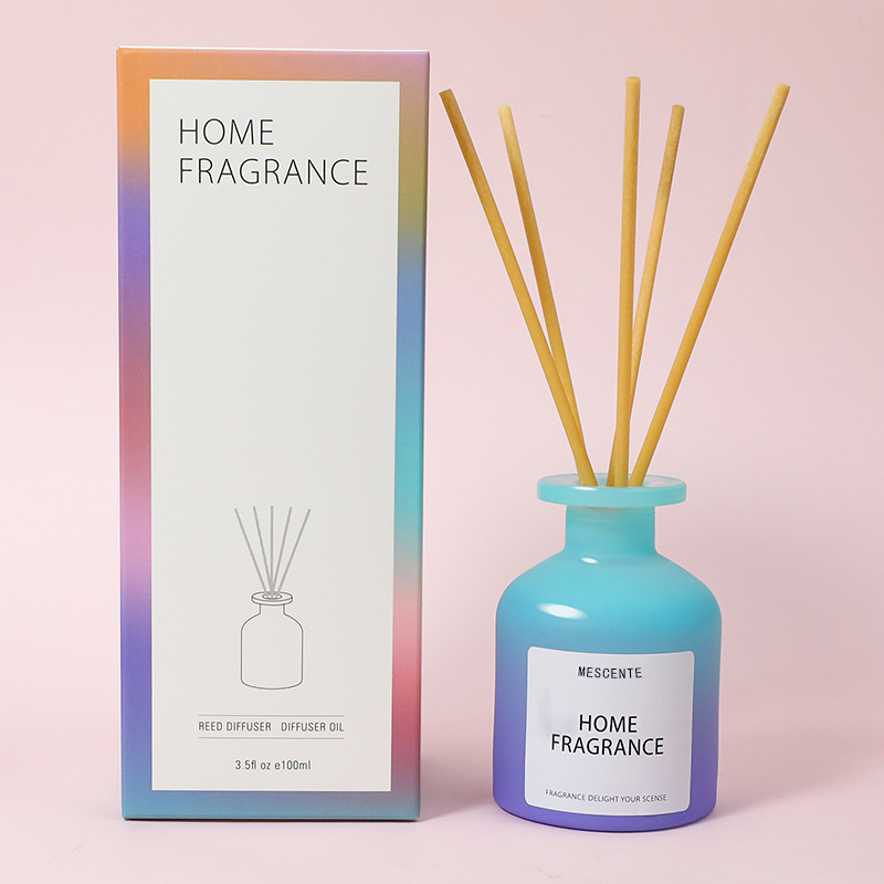 Grosir Botol Kaca Unik Wangi Bunga Reed Diffuser Minyak Isi Ulang Dengan Kotak Kemasan Gift Set