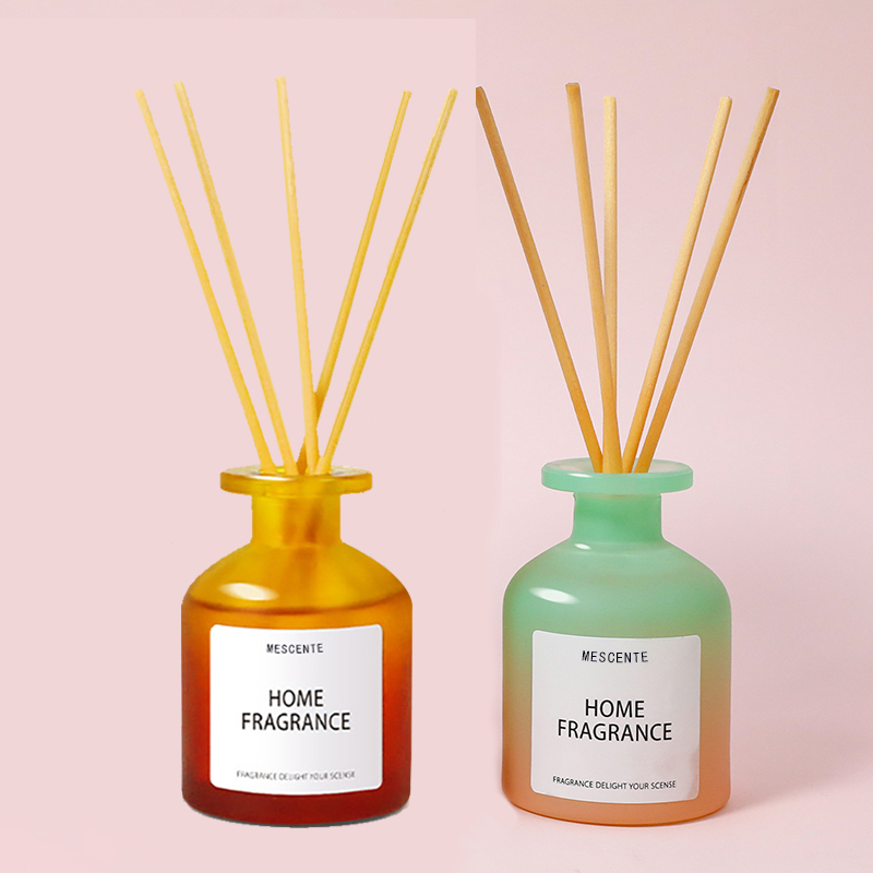 Grosir Botol Kaca Unik Wangi Bunga Reed Diffuser Minyak Isi Ulang Dengan Kotak Kemasan Gift Set