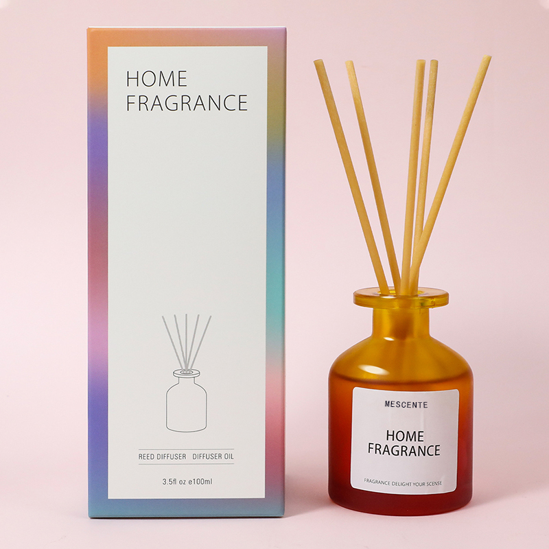 Grosir Botol Kaca Unik Wangi Bunga Reed Diffuser Minyak Isi Ulang Dengan Kotak Kemasan Gift Set