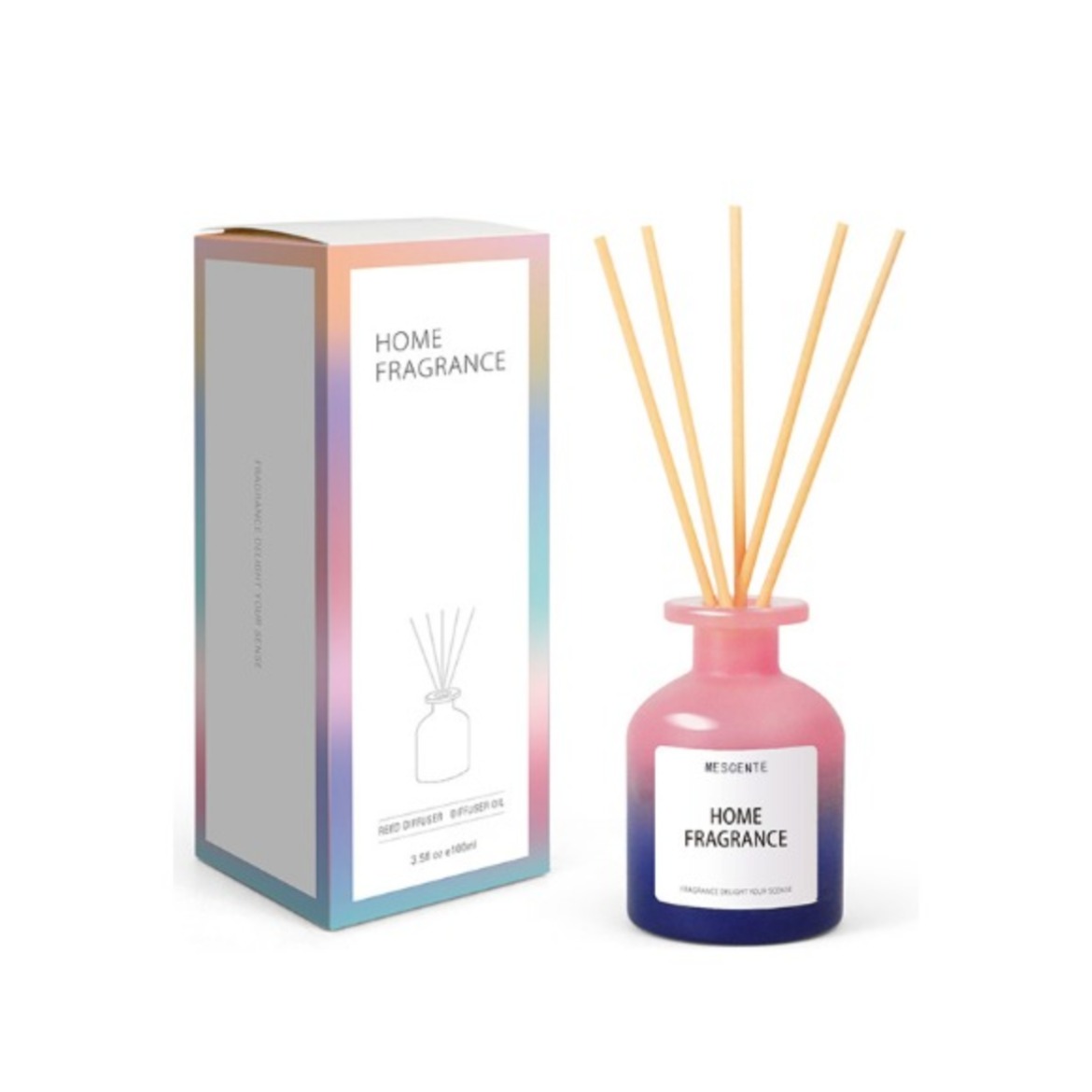 Grosir Botol Kaca Unik Wangi Bunga Reed Diffuser Minyak Isi Ulang Dengan Kotak Kemasan Gift Set