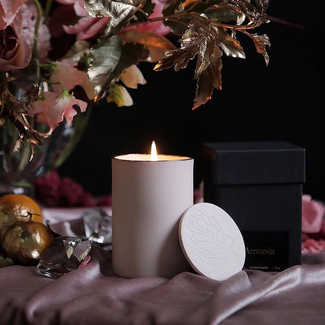 M&Scent Grosir Tempat Kaca Mewah Set Hadiah Lilin Minyak Wangi Beraroma Murah Dengan Logo