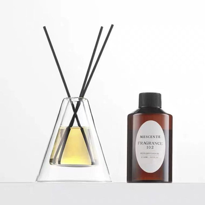 Kustom Besar Hex Essenza Botol Kaca Unik Putih Buram Ekstra Udara Aroma Reed Diffuser Pengharum Rumah, Reed Diffuser Natal