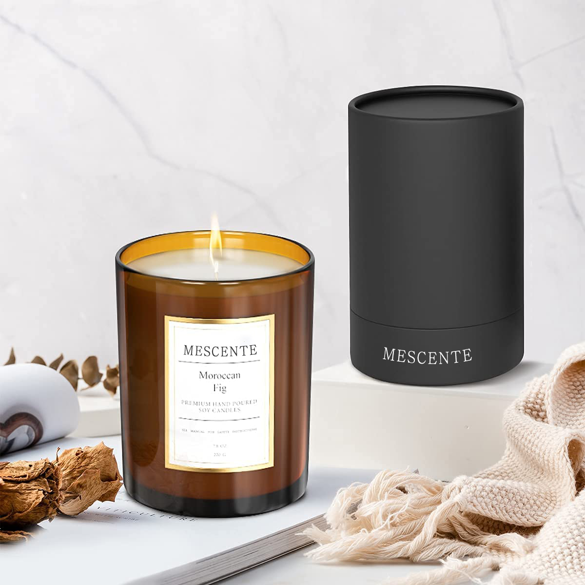 M&Scent Grosir Pesanan Massal Set Hadiah Lilin Kedelai Beraroma Label Pribadi Kustom Mewah