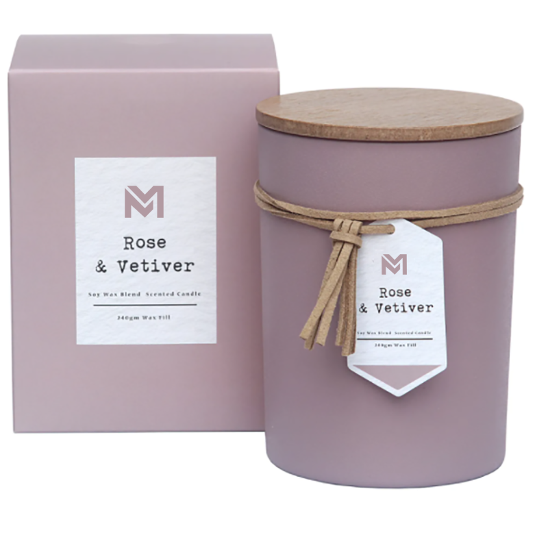 Aroma M&S Grosir Label Pribadi Tutup Kayu Aromaterapi Aroma Lilin Kedelai Hadiah Lilin Set Dalam Toples Kaca