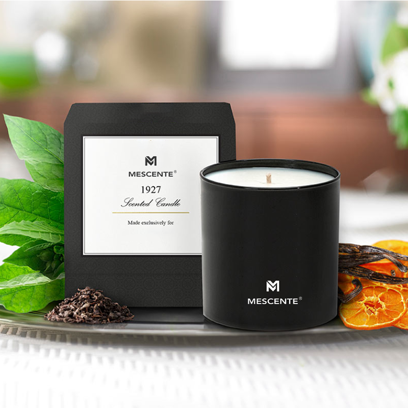 Aroma M&S Grosir Label Mewah Pribadi Lilin Aromaterapi Pria Krom 22 Oz Dengan Kristal Di Dalamnya