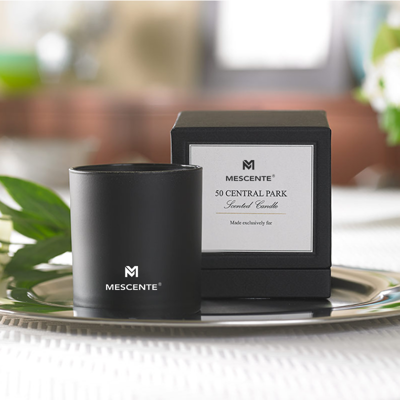Aroma M&S Grosir Label Mewah Pribadi Lilin Aromaterapi Pria Krom 22 Oz Dengan Kristal Di Dalamnya