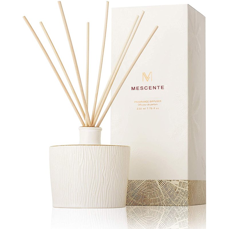 M&Scent Grosir Botol Kaca Mewah Stik Fiber Kayu Bulat Sekrup Aroma Reed Diffuser Gift Set