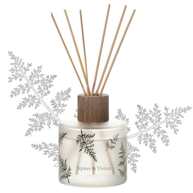 M&Scent Grosir Mewah Kustom Dekoratif Kaca Amber Tanpa Api Diffuser Aroma Bunga Transparan Unik