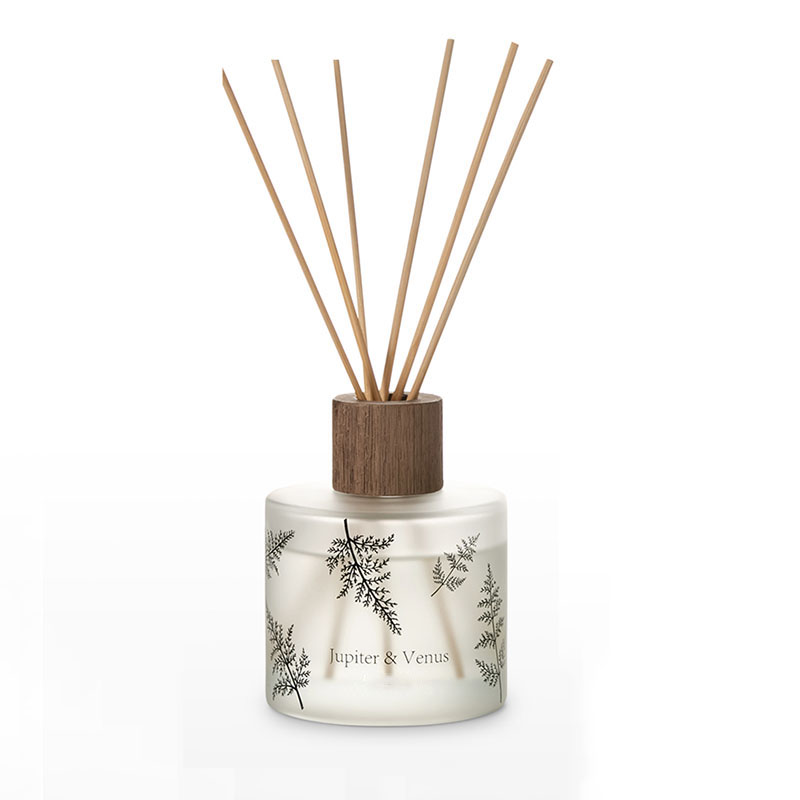 M&Scent Grosir Mewah Kustom Dekoratif Kaca Amber Tanpa Api Diffuser Aroma Bunga Transparan Unik