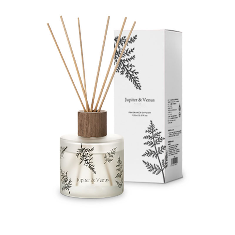 M&Scent Grosir Mewah Kustom Dekoratif Kaca Amber Tanpa Api Diffuser Aroma Bunga Transparan Unik