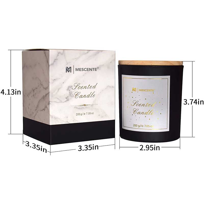 M&Scent Logo Kustom Botol Kaca Kristal Bulat Mini Lilin Beraroma Lilin Kedelai Kopi Kuat dengan Kotak dalam Jumlah Besar