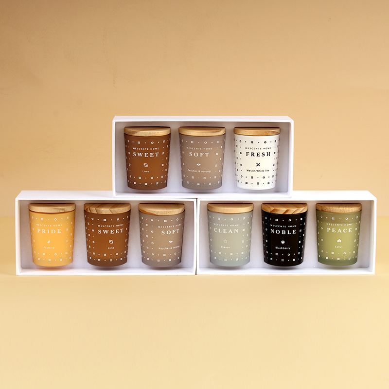 M23352 3 Pak Set Lilin Beraroma Aromaterapi Lilin Kedelai Rumah Tangga