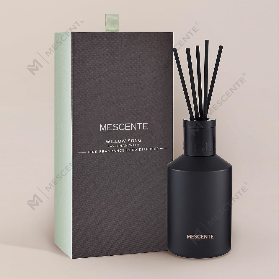 Dekorasi Kotak Cetak OEM 20Ml Keramik Persegi Vranjes Tutup Kayu Rumah Parfum Aroma Minyak Penyebar Buluh