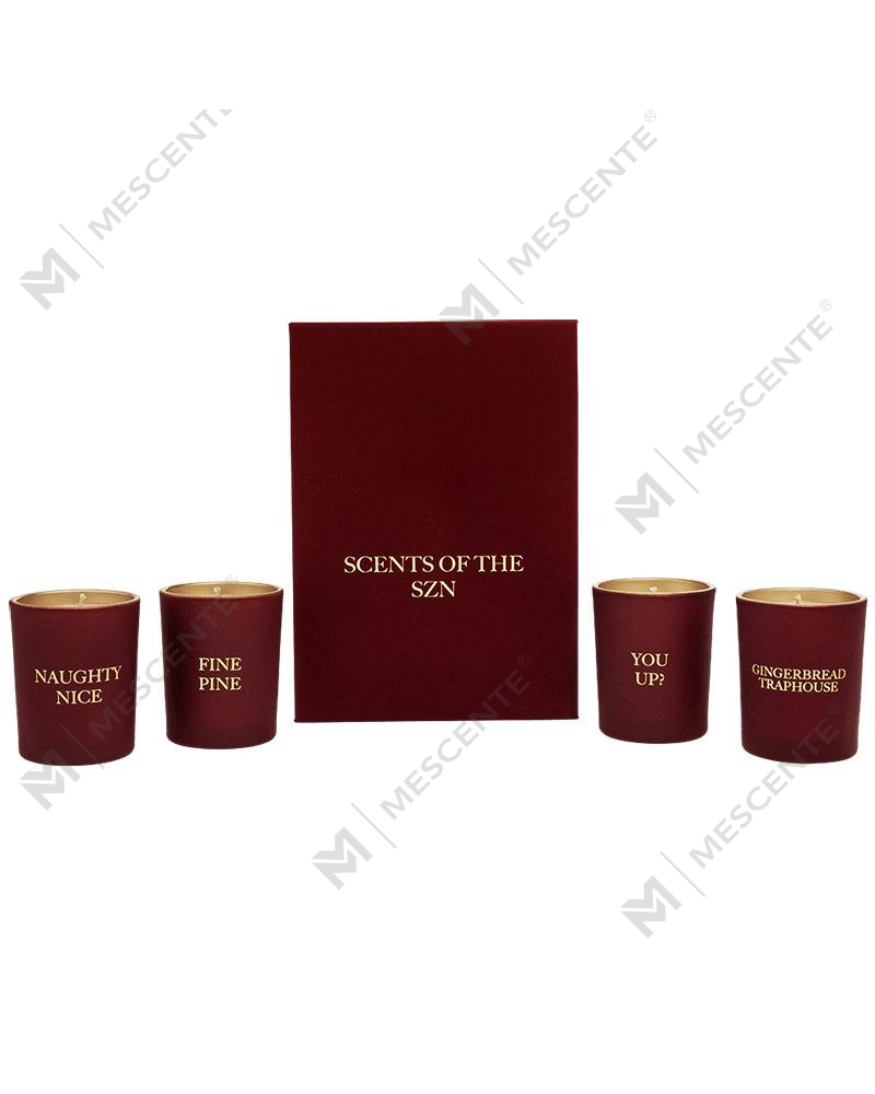 M&Scent set hadiah lilin beraroma aroma dekorasi rumah label pribadi mewah isi 4