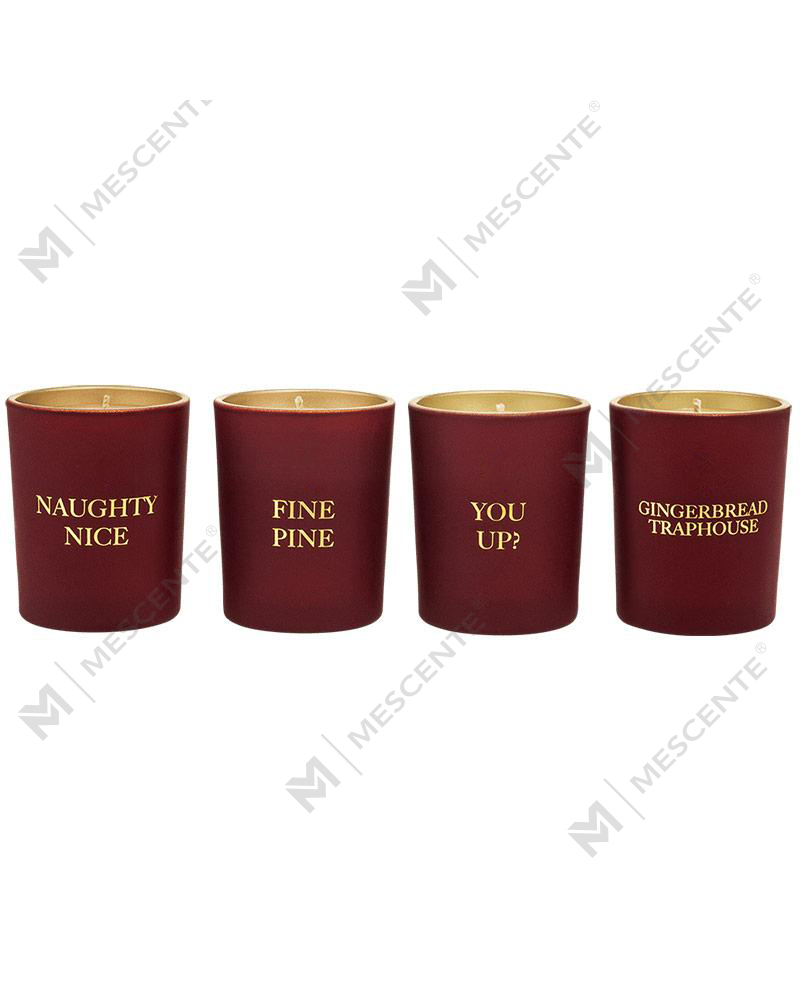 M&Scent set hadiah lilin beraroma aroma dekorasi rumah label pribadi mewah isi 4