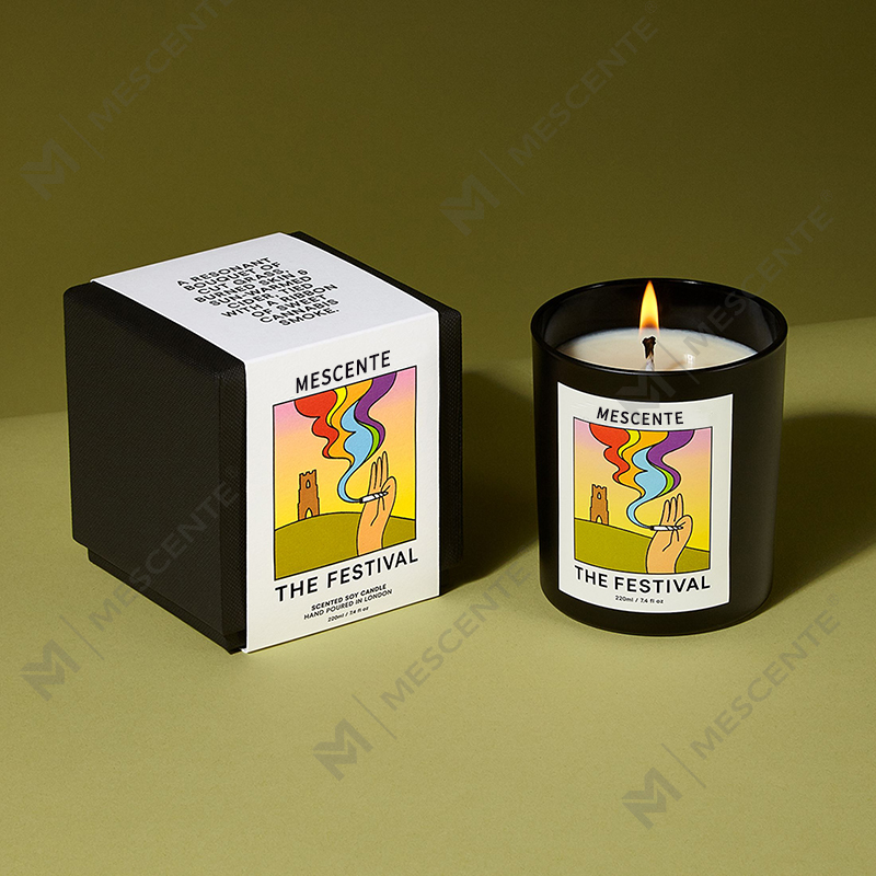 M&Scent Grosir Mewah Kustom Label Pribadi Lilin Lilin Kedelai Aroma Kristal Natal Buatan Tangan