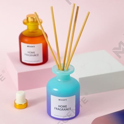 Grosir Botol Kaca Unik Wangi Bunga Reed Diffuser Minyak Isi Ulang Dengan Kotak Kemasan Gift Set