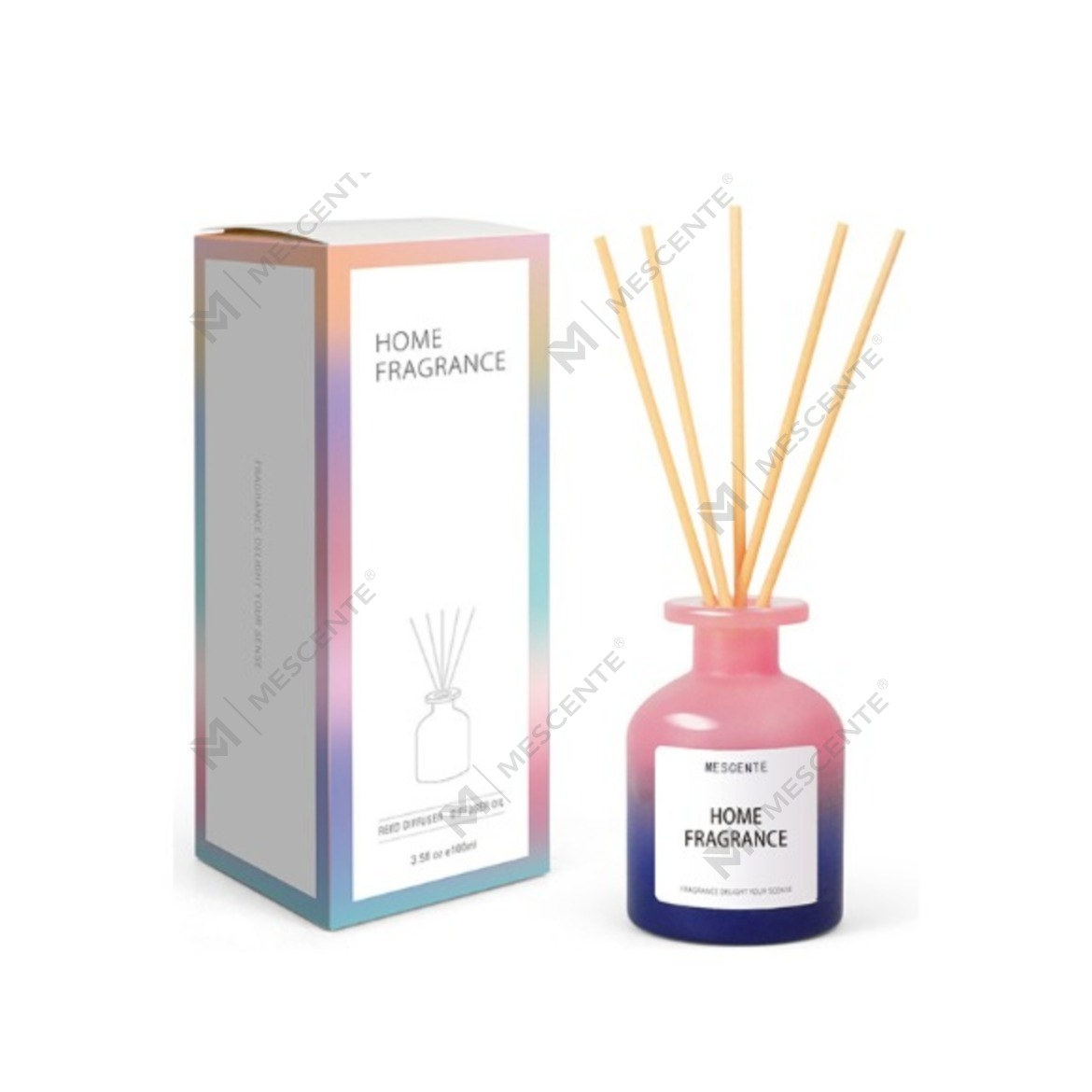 Grosir Botol Kaca Unik Wangi Bunga Reed Diffuser Minyak Isi Ulang Dengan Kotak Kemasan Gift Set