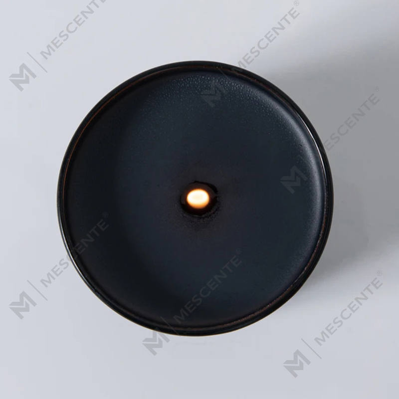 M&Scent Grosir Toples Unik Hitam Mewah Lilin Kedelai Beraroma Dekoratif Pernikahan Dengan Kristal