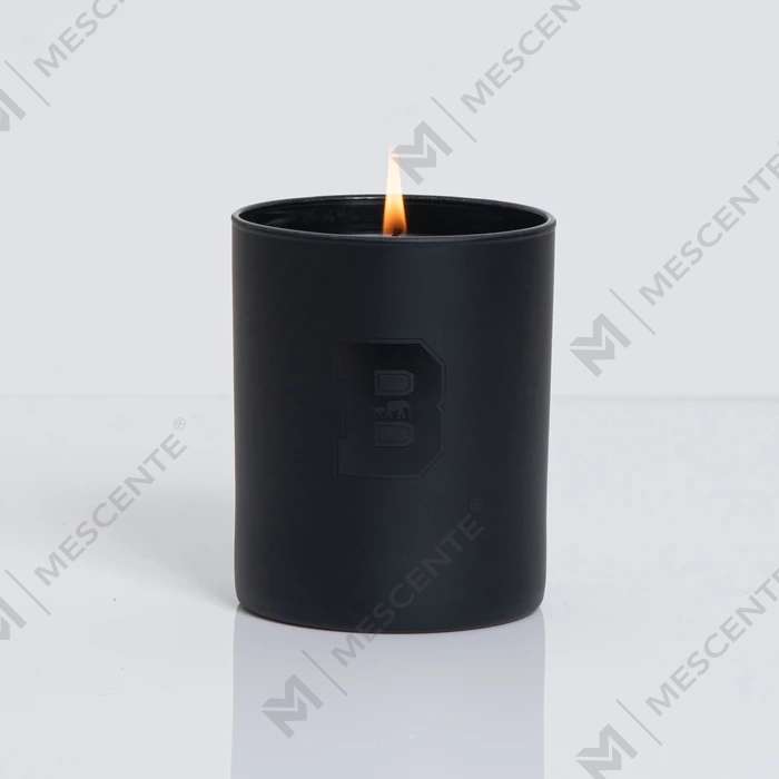 M&Scent Grosir Toples Unik Hitam Mewah Lilin Kedelai Beraroma Dekoratif Pernikahan Dengan Kristal