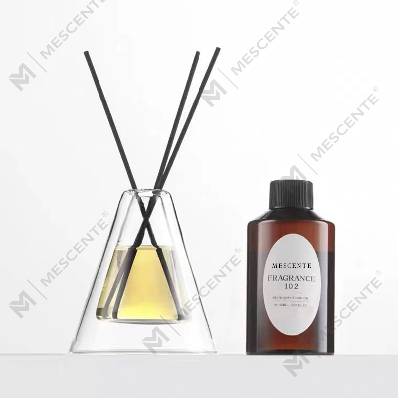 Kustom Besar Hex Essenza Botol Kaca Unik Putih Buram Ekstra Udara Aroma Reed Diffuser Pengharum Rumah, Reed Diffuser Natal