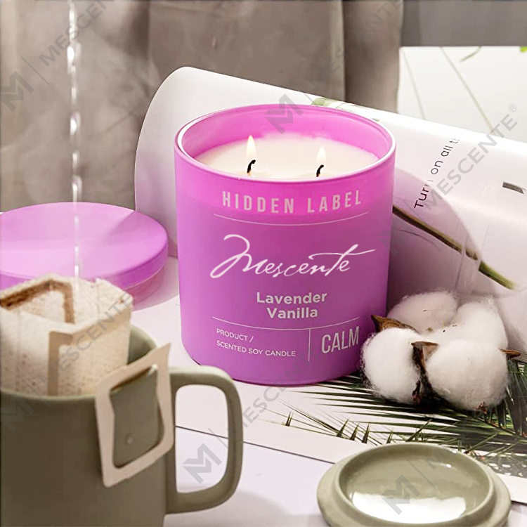 M&Scent Grosir Mewah Label Pribadi Stoples Hitam Lilin Lilin Kedelai Beraroma Dengan Kristal