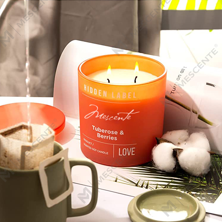 M&Scent Grosir Mewah Label Pribadi Stoples Hitam Lilin Lilin Kedelai Beraroma Dengan Kristal