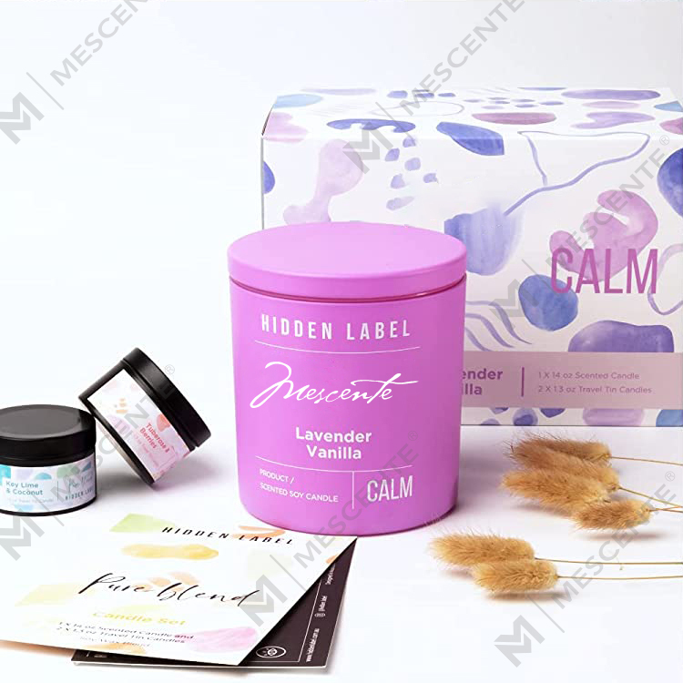 M&Scent Grosir Mewah Label Pribadi Stoples Hitam Lilin Lilin Kedelai Beraroma Dengan Kristal