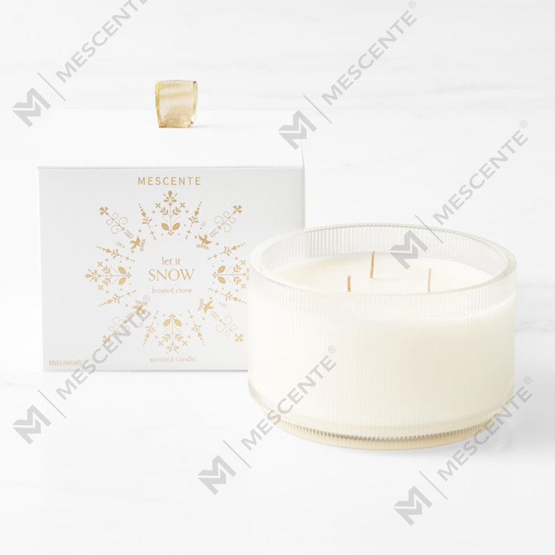 M&Scent Logo Buatan Khusus Lilin Kedelai Beraroma Kejernihan Organik Buatan Sendiri Label Pribadi Dalam Toples Kaca