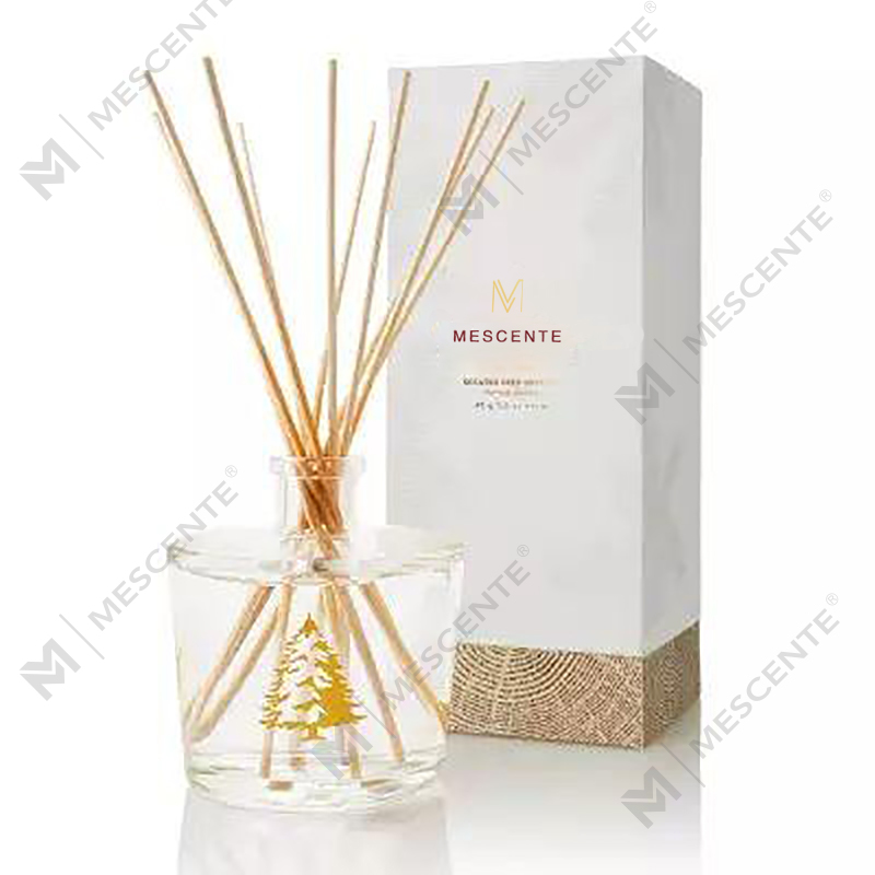 M&Scent Grosir Botol Kaca Mewah Stik Fiber Kayu Bulat Sekrup Aroma Reed Diffuser Gift Set